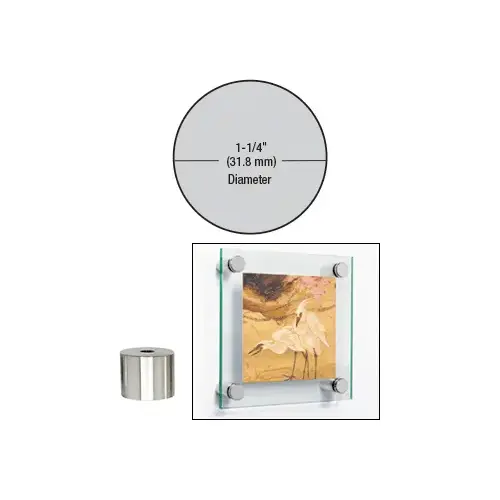 Chrome 1-1/4" Diameter by 1" Standoff Base