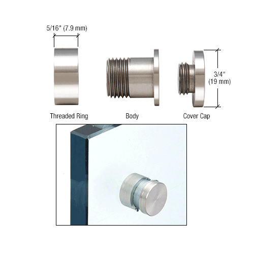 316 Polished Stainless Panel Mount Standoff