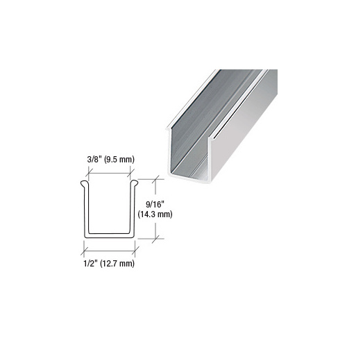 Brite Anodized 72" Snap-In Filler Insert for Shower Door Header