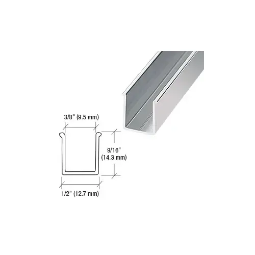 Brite Anodized 72" Snap-In Filler Insert for Shower Door Header