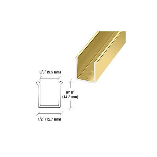 Brite Gold Anodized 72" Snap-In Filler Insert for Shower Door Header