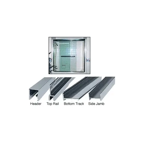 CRL S386072BN Brushed Nickel Frameless Double "MK" Series Sliding Shower Door Kit - 60" W x 72" H for 3/8" Glass GLASS NOT INCLUDED