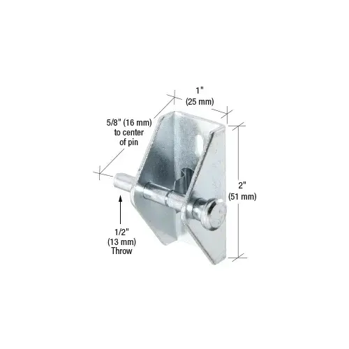 Aluminum Finish "Push-Pull" Door and Window Lock - Bulk - pack of 10