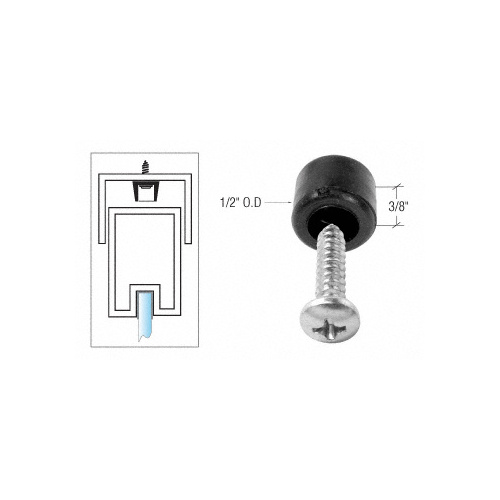 CRL S4028 "Anti-Lift" Patio Door Bumpers Black - pack of 9