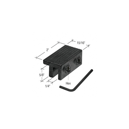 CRL S4035 Black Tamper-Resistant Window Lock Dual Hex Screws