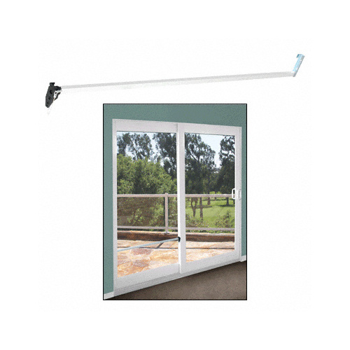 White Security Bar for Sliding Glass Doors