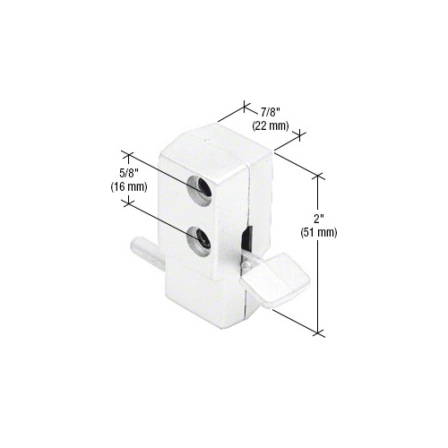 CRL S4355 White "Step-On" Patio Door Lock