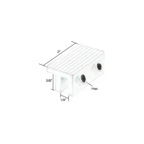 CRL S4372 White Tamper-Resistant Window Lock with Dual Hex Screws