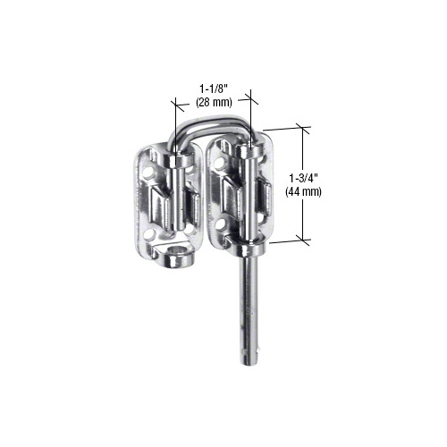 Chrome 1-1/8" Sliding Door Loop Lock