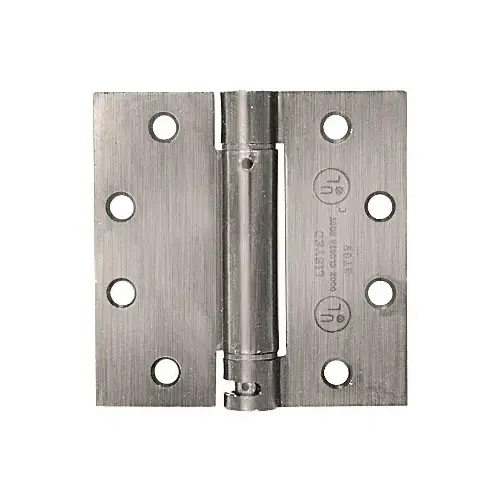 4-1/2" x 4-1/2" Dull Nickel Heavy-Duty Square Spring Hinge