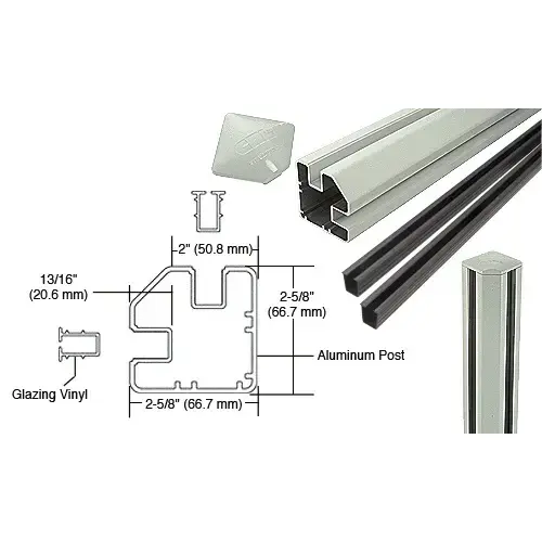 Oyster White AWS 2" x 2-5/8" Rectangular 90 Degree 48" Corner Post Kit
