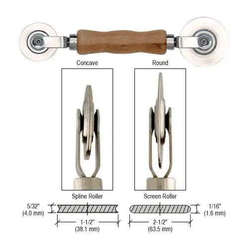 Heavy-Duty Steel Combination Roller Tool 2-1/2" x 1/16" and 1-1/2" x 5/32" Wheels