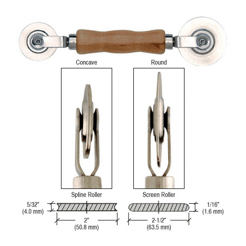 Heavy-Duty Steel Combination Roller Tool 2-1/2" x 1/16" and 2" x 5/32" Wheels