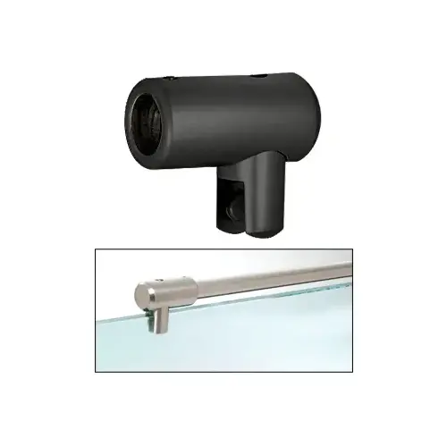 Matte Black Support Bar U-Bracket for 3/8" and 1/2" Glass