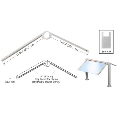 Chrome 2" Double Faced Sneeze Guard Bracket