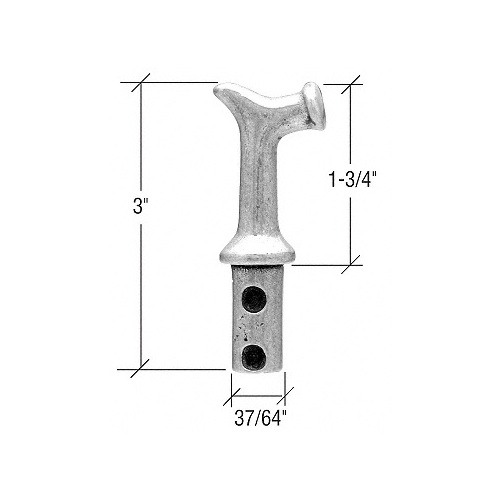 Satin Brushed Transom Pole Hook - Male