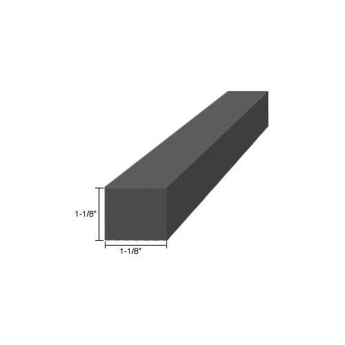 1-1/8" x 1-1/8" x 4" EPDM Rubber Setting Blocks Black