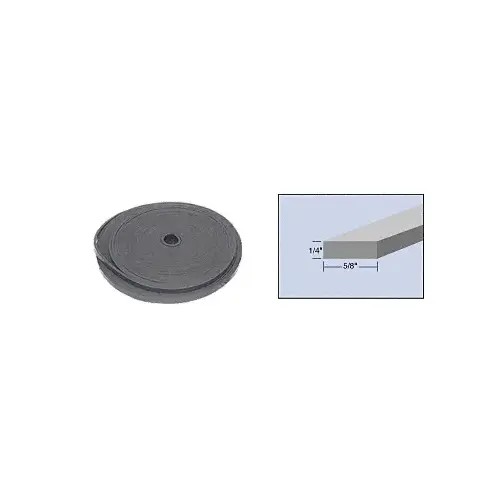 1/4" x 5/8" Bulk Rolled Neoprene Setting Block Material - 100' Black