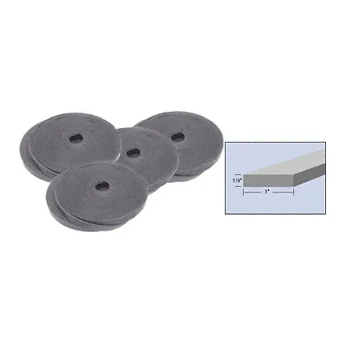 1/4" x 1" Bulk Rolled Flexible PVC Setting Block Material - 350' Gray
