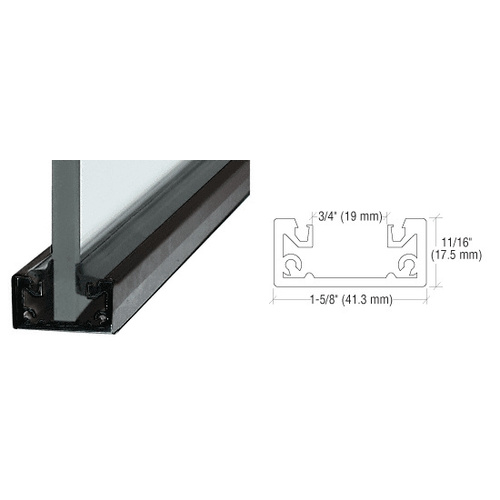 Black Powder Coat 120" Length Shallow U-Channel