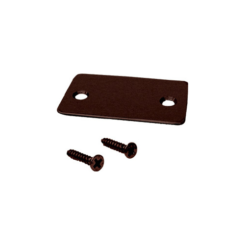 Black Bronze Anodized End Cap with Screws for Shallow U-Channel
