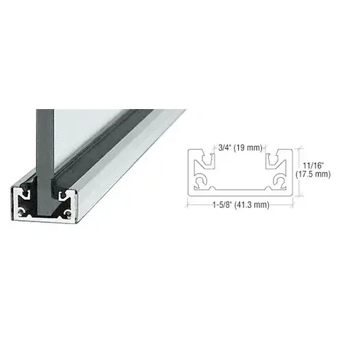 CRL SCSA3812SL Satin Anodized 120" Length Shallow U-Channel