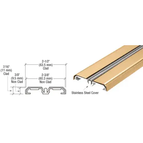 CRL SD1BTPB Polished Brass Sliding Door Bottom Rolling Track