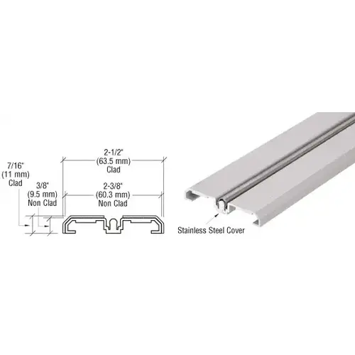 Satin Anodized Sliding Door Bottom Rolling Track