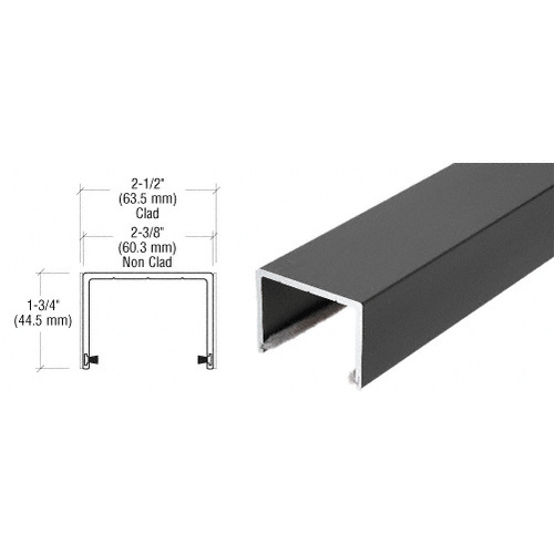 CRL SD1TTBL Black Powder Coat Sliding Door Top Rolling Track