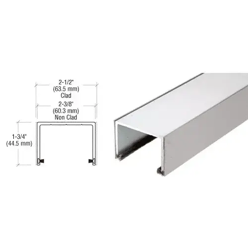 CRL SD1TTBS Brushed Stainless Steel Sliding Door Top Rolling Track