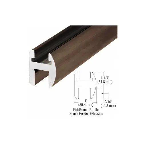 CRL SDH980BBRZ Brushed Bronze Deluxe Shower Door Header Kit - 95"