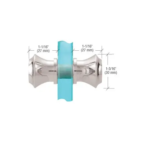 Polished Chrome Flair Style Back-to-Back Knobs
