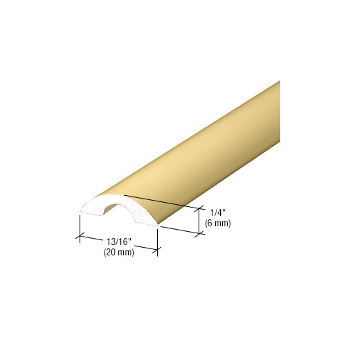 Rounded Style 95" (2.49 m) Stock Length Aluminum Threshold Bright Gold Anodized