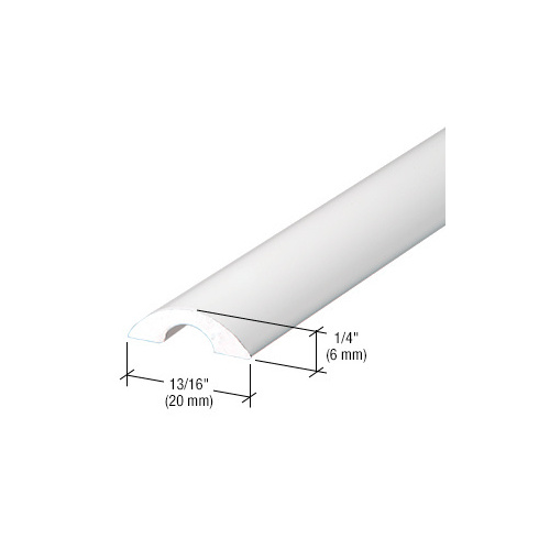Rounded Style 95" (2.49 m) Stock Length Aluminum Threshold Gloss White