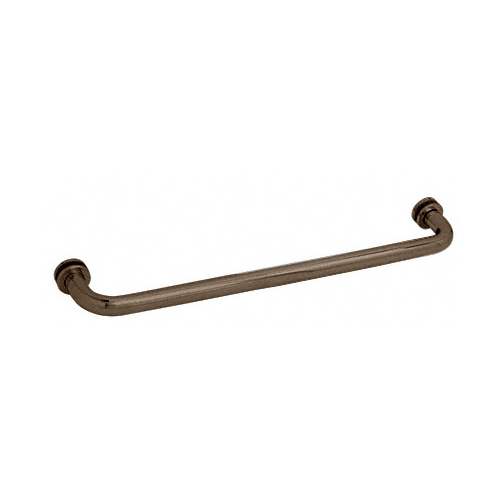 Brushed Bronze 24" Single-Sided Towel Bar for Glass