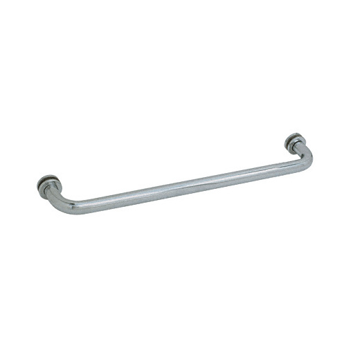 Brushed Nickel 24" Single-Sided Towel Bar for Glass