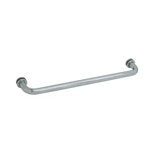 Brushed Nickel 24" Single-Sided Towel Bar for Glass