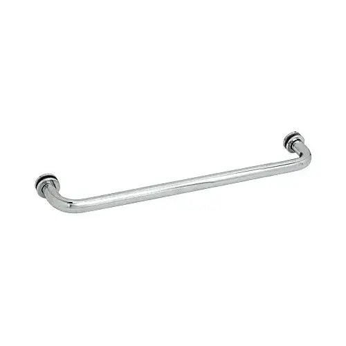 Polished Chrome 24" Single-Sided Towel Bar for Glass