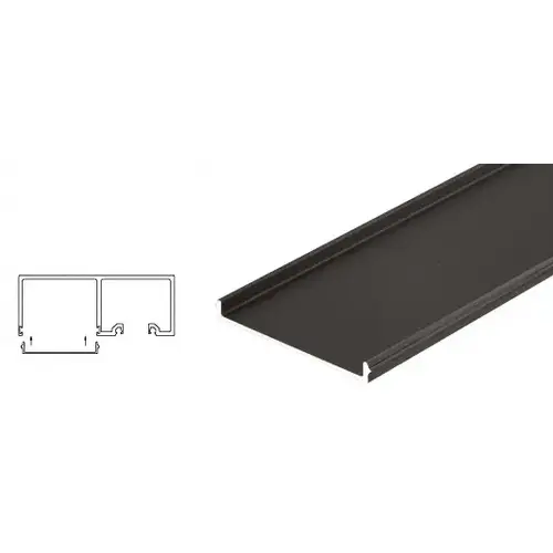 CRL SDTTF1BL Black Powder Coat Snap-In Filler Strip for Sliding Door Pocket 120" Stock Length