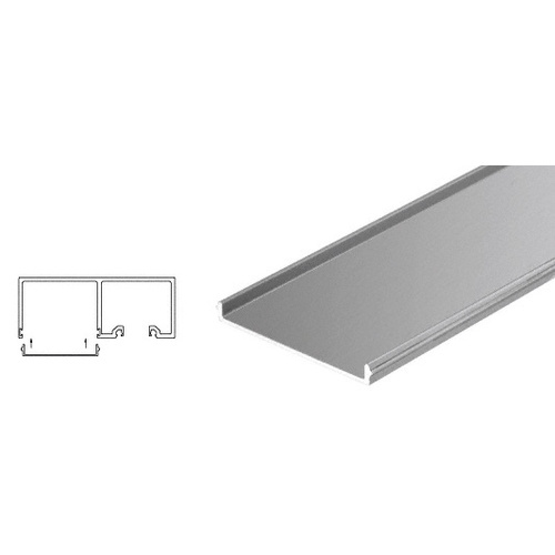 CRL SDTTF1BS Brushed Stainless Snap-In Filler Strip for Sliding Door Pocket 120" Stock Length