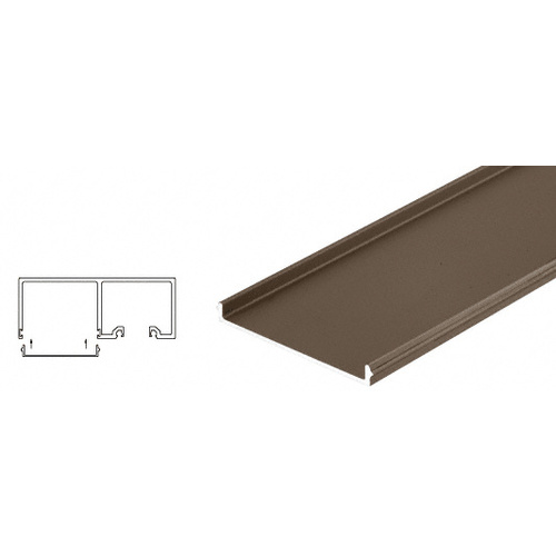 CRL SDTTF1DU Black Bronze Anodized Snap-In Filler Strip for Sliding Door Pocket 120" Stock Length