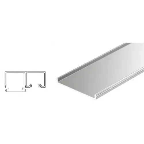 CRL SDTTF1PS Polished Stainless Snap-In Filler Strip for Sliding Door Pocket 120" Stock Length