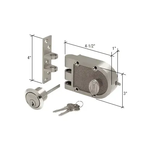 Brushed Chrome Segal Dead Bolt Lock