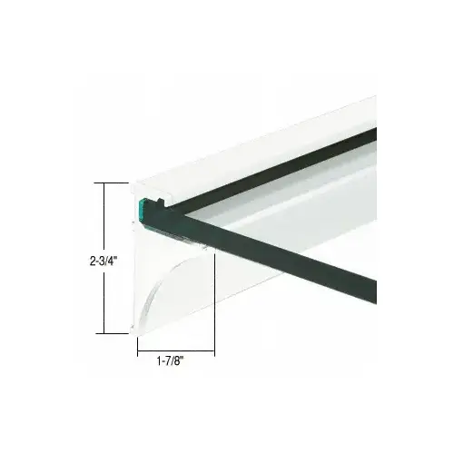 White 36" Aluminum Shelf Kit for 3/8" Glass