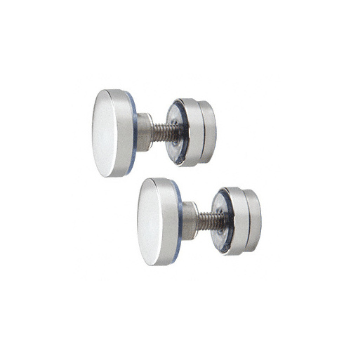 Polished Stainless Track Holder Fittings for Fixed Panel - pack of 2