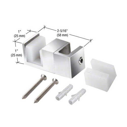 CRL SERUG2PS Polished Stainless Steel Replacement Door Guide for Fixed Panel Attachment