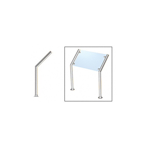 CRL SG5200PS Polished Stainless Contemporary 200 Series 1-1/2" Tubing Glass On Slant Only Sneeze Guard