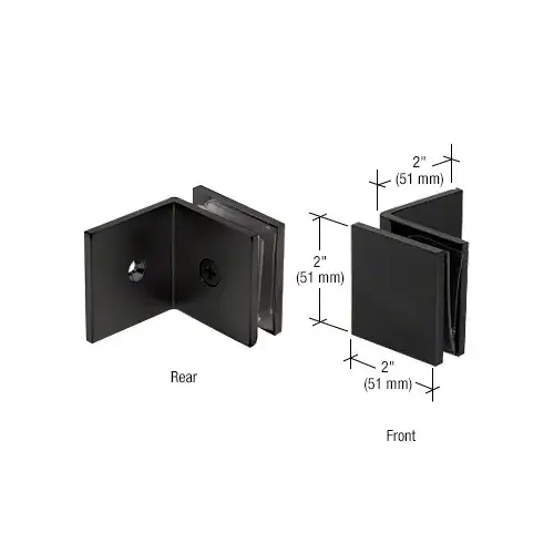 Matte Black Fixed Panel Square Clamp With Large Leg