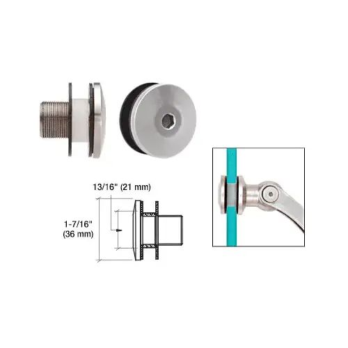 CRL SGF36CAP Brushed Stainless Surface Mount Cap Assembly