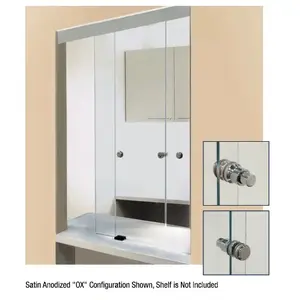CRL SH4848XXA Satin Anodized Sharyn 48" x 48" XX Frameless Pass-Thru
